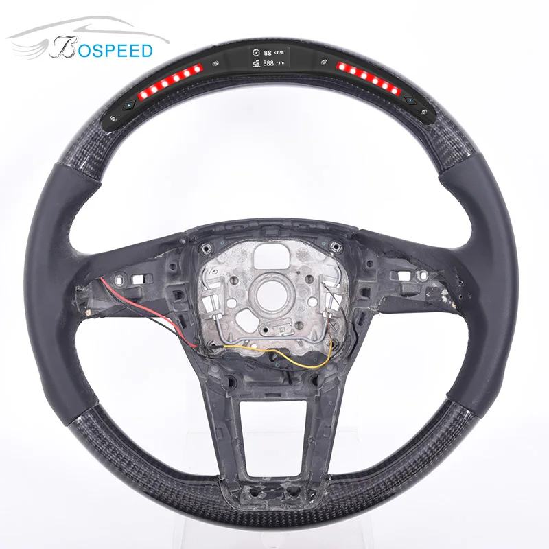 

Private Custom Led Carbon Fiber Steering Wheel For Aud-i Q3 Q5 Q7 A1 A6l A8l Car Steering Wheel, Customized color