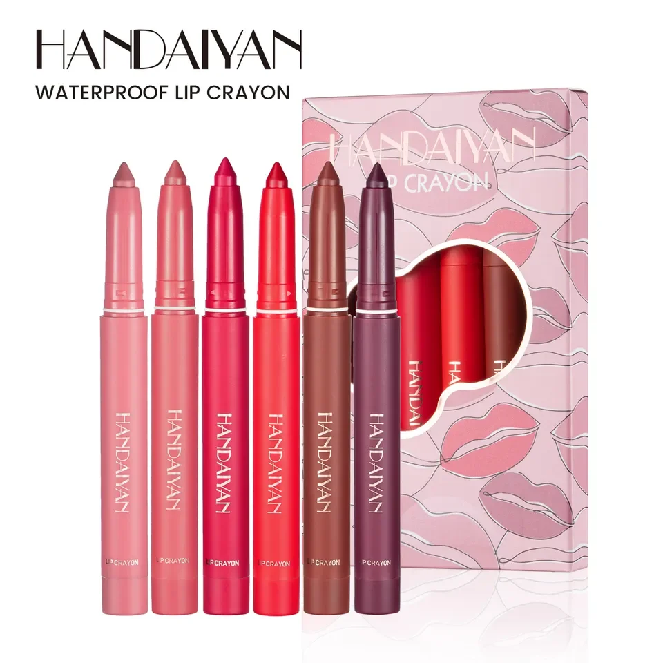 

wholesale lady's original cute korean lipstick sets nude shade matte waterproof crayon lipstick