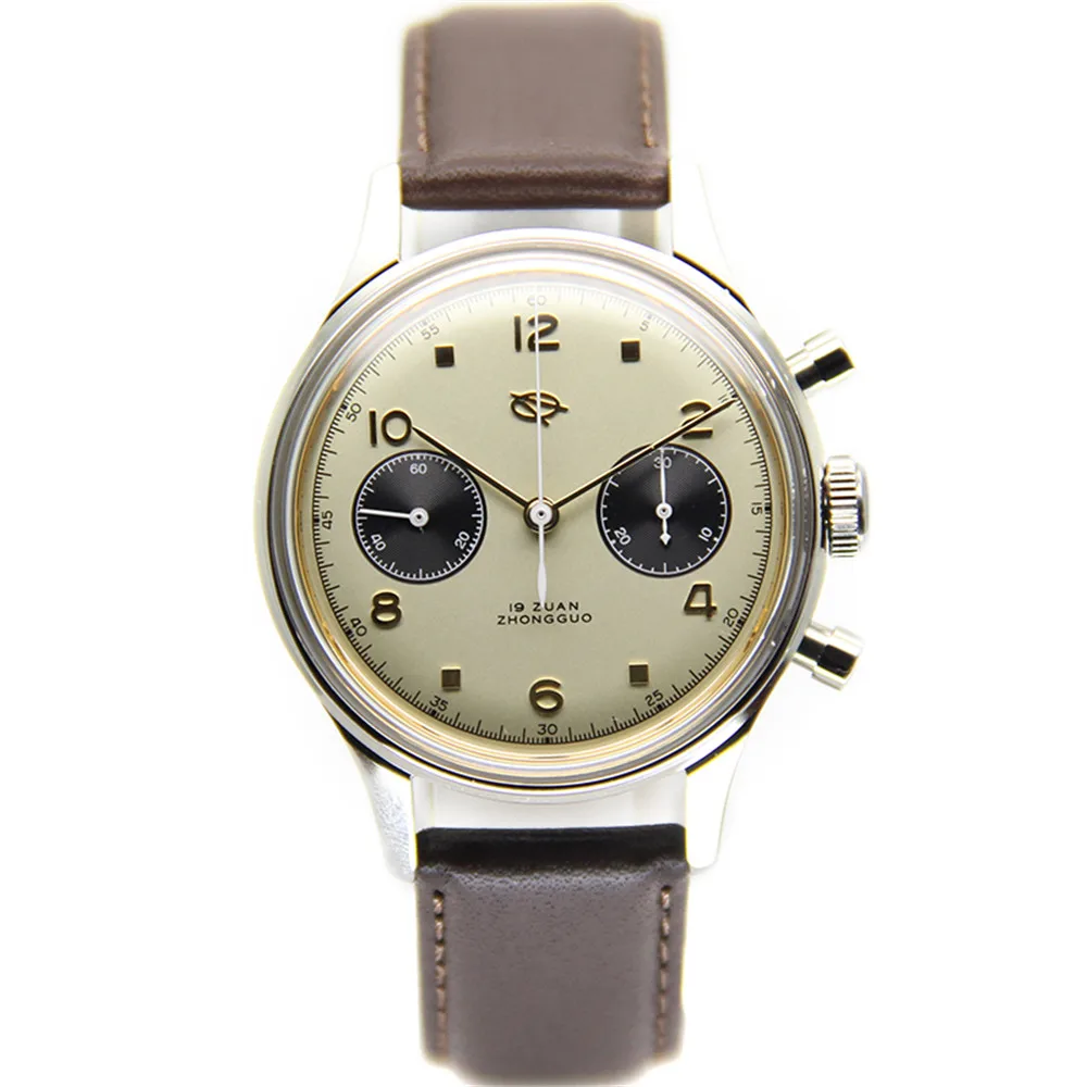 

Stock free ship luxury retro Air Force china seagull st1901 pilot aviation chronograph mechanical watch men for sale