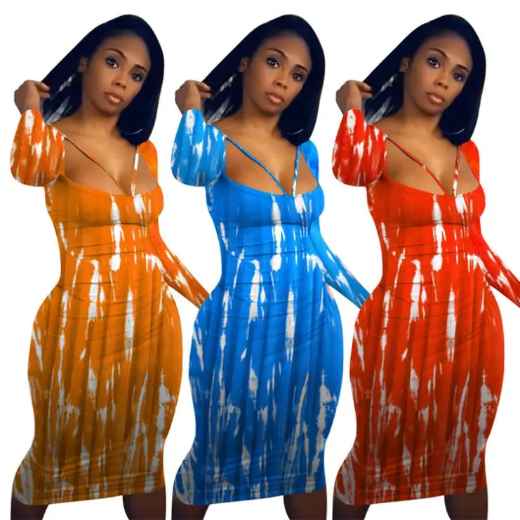 

New Arrival 2021 Autumn Dress Solid Long Sleeve Suspender 2021 Women Clothing Stylish Sexy Dress