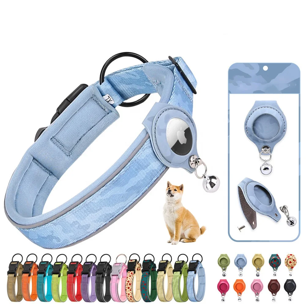 

latest style design soft padded adjustable custom leather pvc pu xxx xxl small large barking air tag dog collar