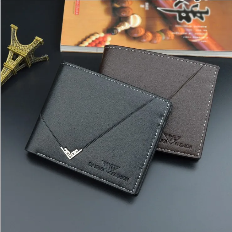 

Wallet Men's Short Fashion New Slim Wallet Multi-card Youth Zipper Cross Business Soft Wallet