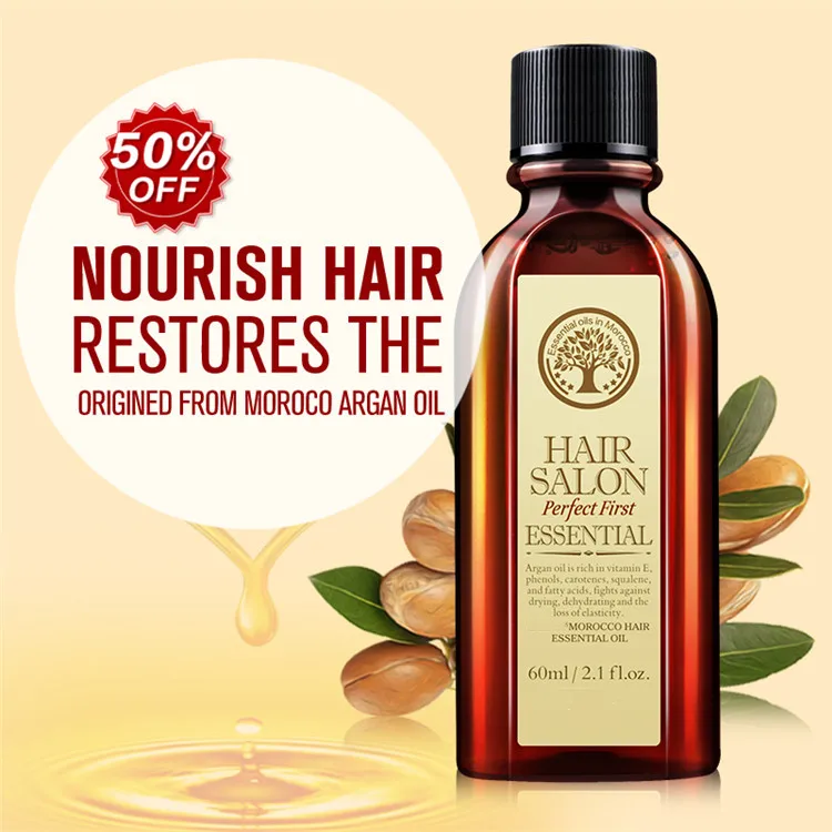 

Hair Care Moroccan Pure Argan Oil Treatment Hair Essential Oil for Dry Hair Types