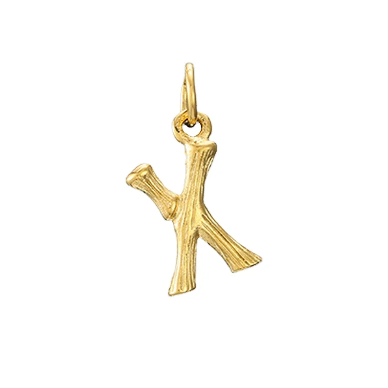 

DIY Jewelry Custom 18k Gold Charms Letter Pendants Stainless Steel X Shape Alphabet Initial Letter Accessories Women Necklace