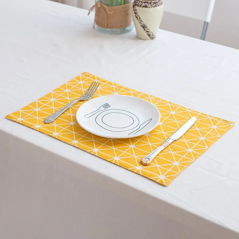 

i@home heat resistance luxury linen table runners and cloth set place placemats coasters dining table mat for dining room, Various