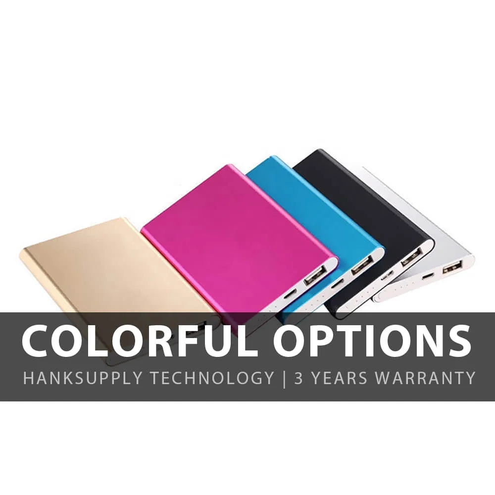 
Wholesale Mini Slim Aluminum Powerbank Custom Power Bank Custom Logo OEM Gift Promotional Power Bank 5000mAh 3000mAh 