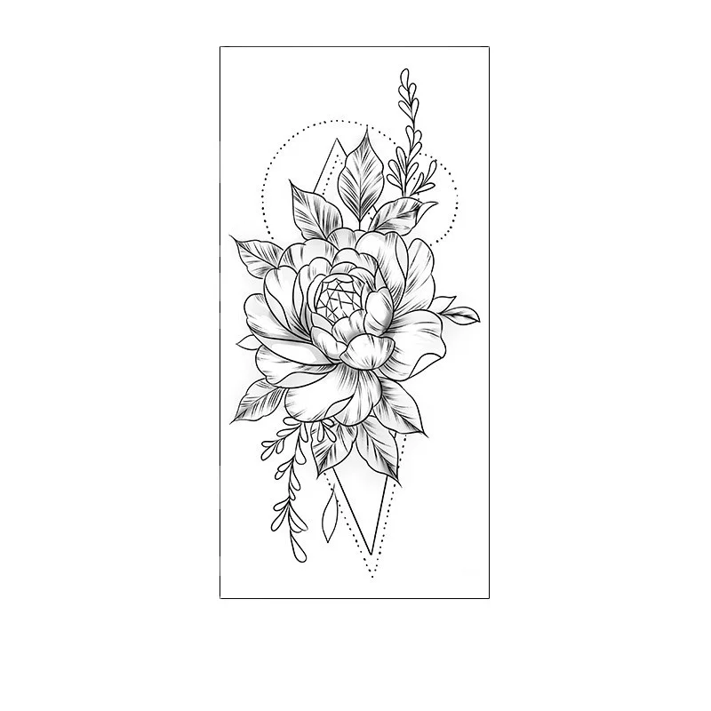 

Waterproof Temporary Flower 3D Tattoo Sticker For Body Face