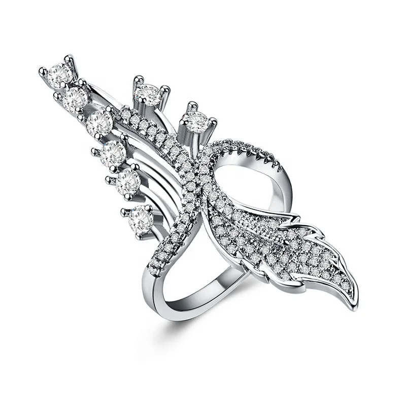 

Fashion Creative Plant Leaf Lady Ring for Women White Gold Color Fantastic Jewelry Party Gifts Rings