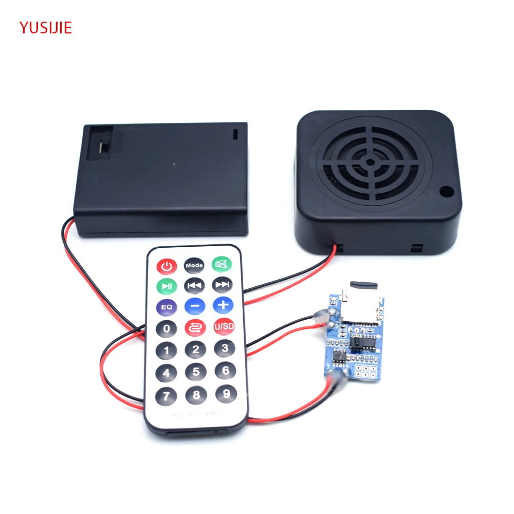 

DIY insert TF card MP3 high-fidelity 2W voice player set USB computer download music remote control singing