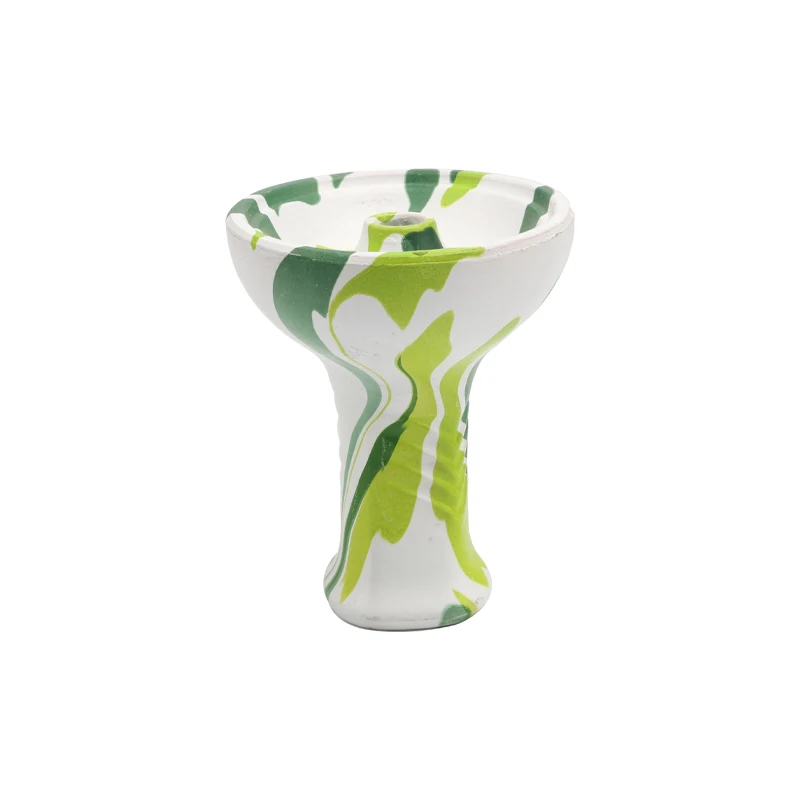 

wholesale 2020 new high quality shisha accessories ceramic hookah ceramic bowl shisha, Green