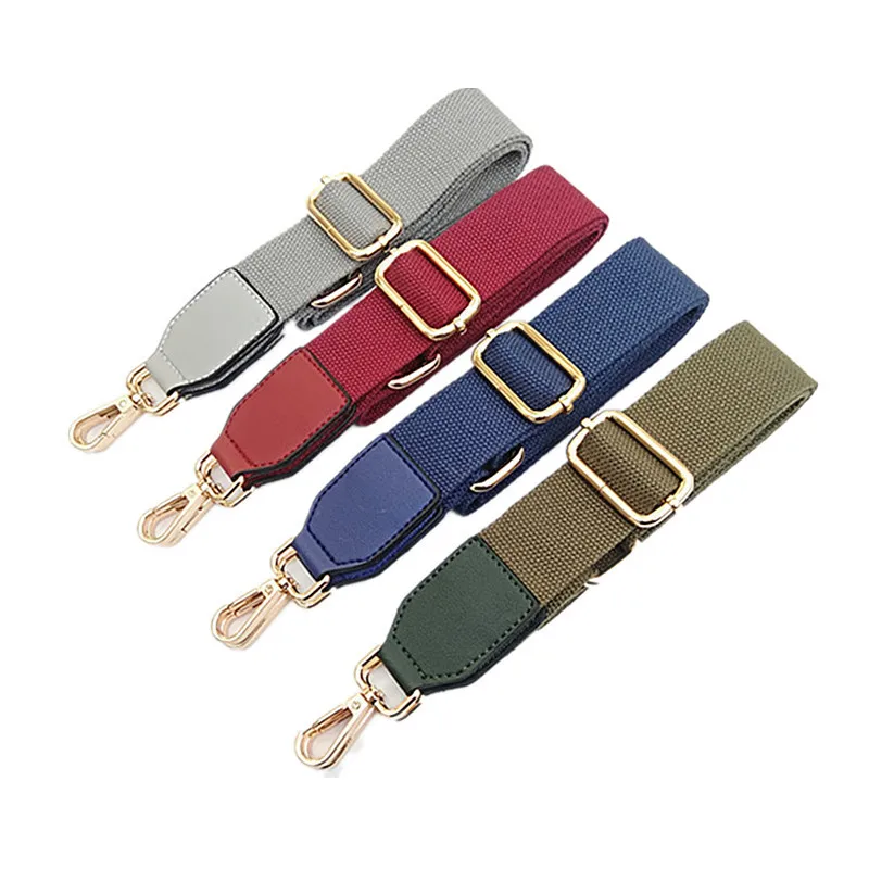

solid color cotton woven belt canvas adjustable women's bag strap shoulder Crossbody single shoulder slant strap bag accessories