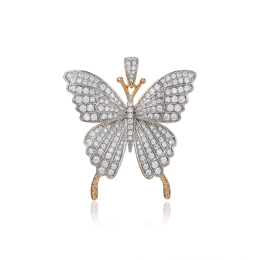 

P102621Xu ping jewelry The new Mori Sweet Animal collection beautiful diamond-encrusted butterfly 18K gold and 14K gold pendant