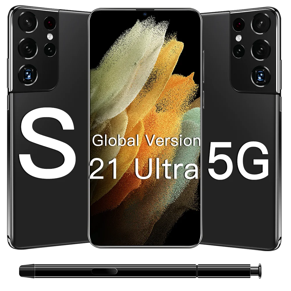 

Original 6.7inch S21 U 5G smartphone 12GB+512GB 5800mah cell phone HD 1440x3200 android mobile phones, Black white bronze