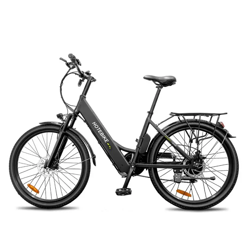 

USA Warehouse fast delivery electric city bike for women A5 36V 350W motor 36V 10AH hidden battery free shipping, Black/white