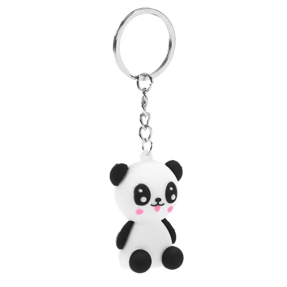 

Creative cute cartoon keychain PVC jewelry Animal Panda Keychain Girls bag ornaments accessories gift