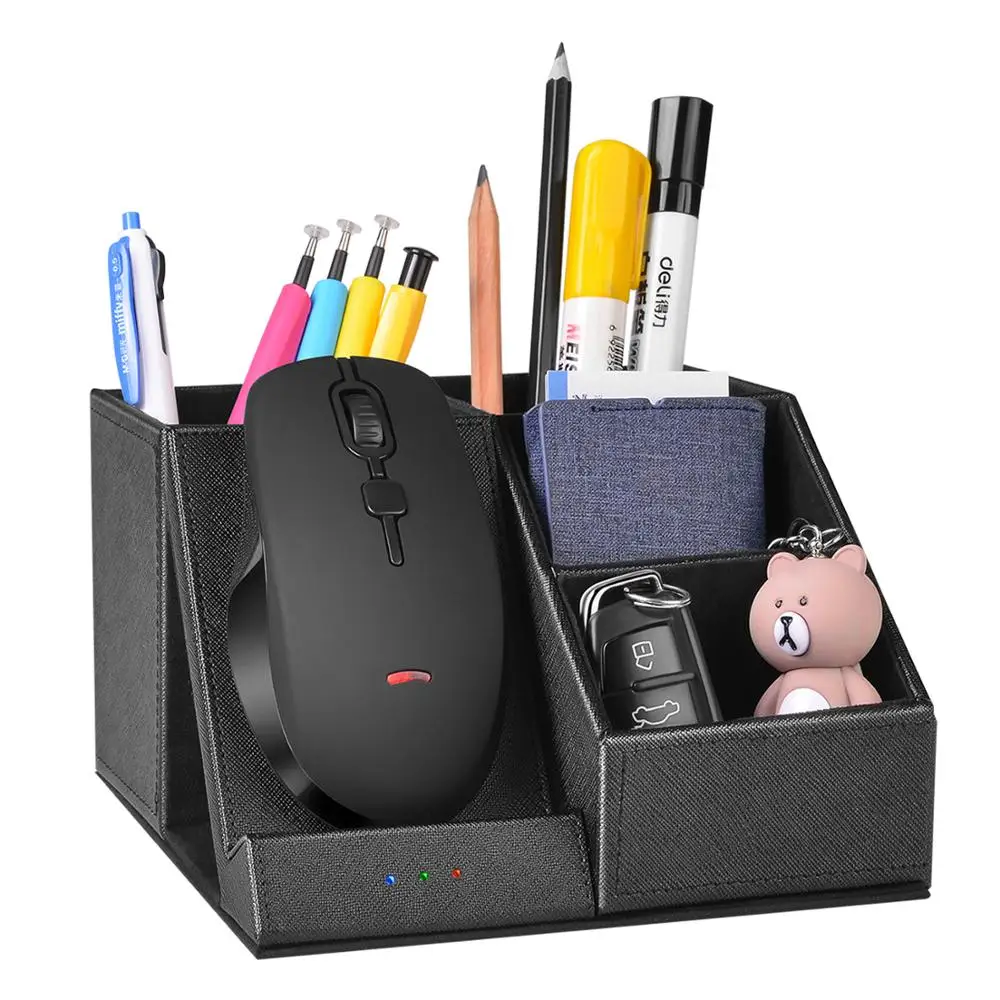 

Factory Hot Sales Pen Holder With Mobile Phone Wireless Charger, Black&blue&pink