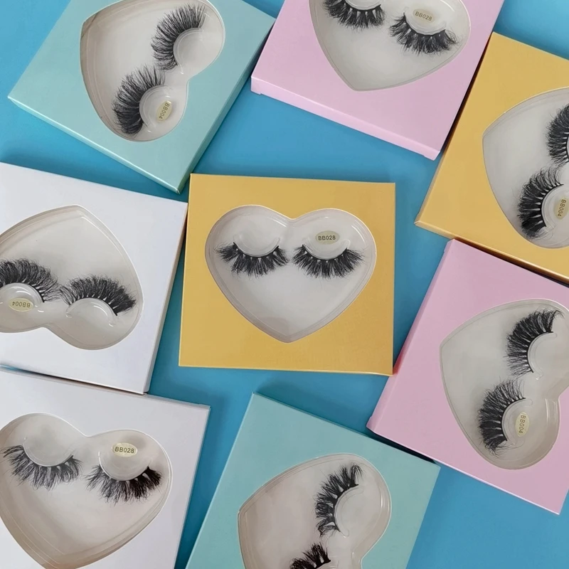 

heart lashbox lasheswholesale vendor eyelash packaging box custom logo mink lashes 16mm wholesale