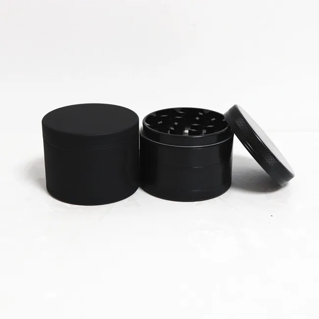 

New 4 Layer Broken 55mm 63mm herb grinder custom logo tobacco grinders weed herb smoking accessories weed grinder, White/black