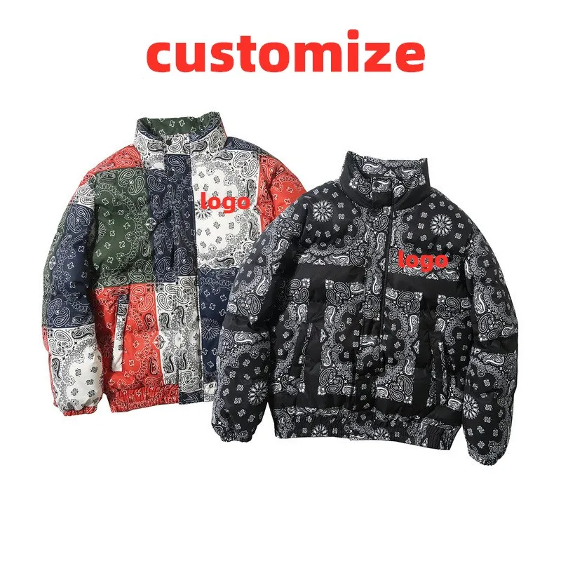 

2020 high quality new fashion mens puffer coats bandana coat bandana bubble coat in stock