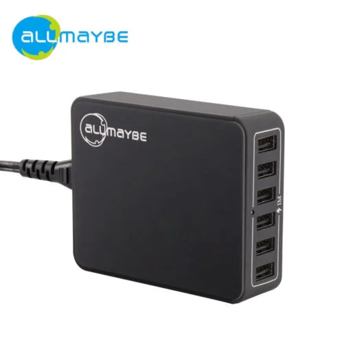

US shipping free ALLMAYBE CU6 60W 12A 6 ports USB Charger for 5V devices, Black