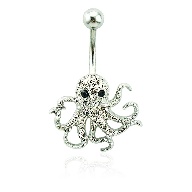 

Fashion Personality Stainless Steel Hypoallergenic Belly Button Octopus Belly Dance Umbilical Nail