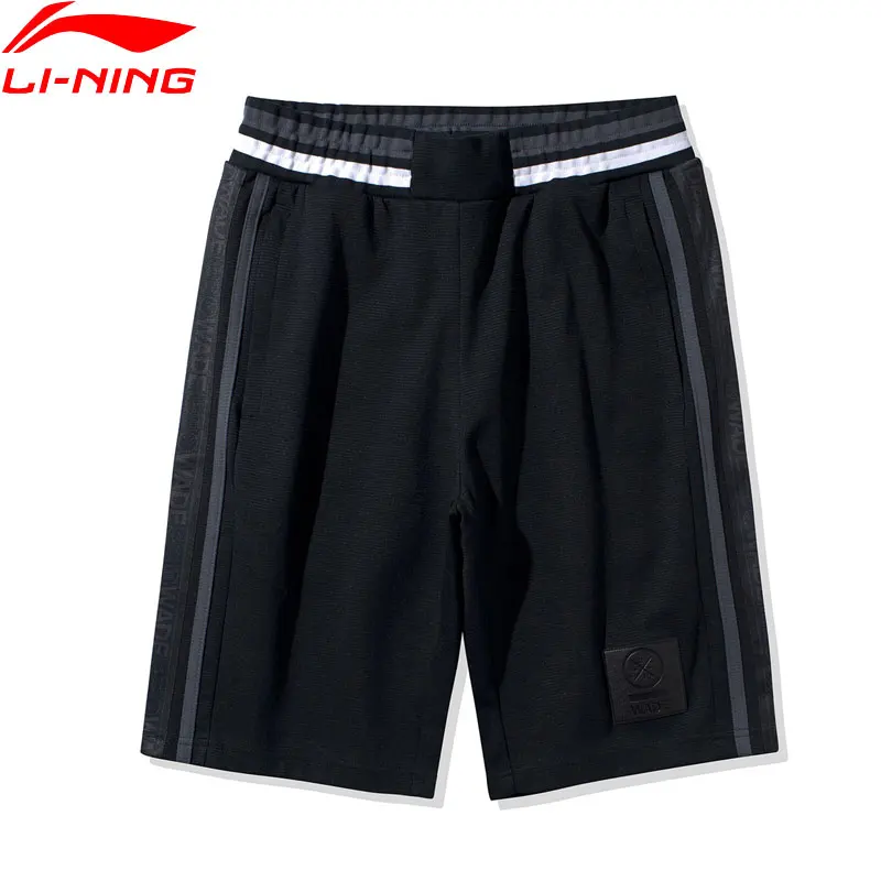 

Li-Ning shorts men summer Wade Sweat Shorts Cotton Polyester li ning LiNing Regular Fit Sports Bottoms AKSQ085