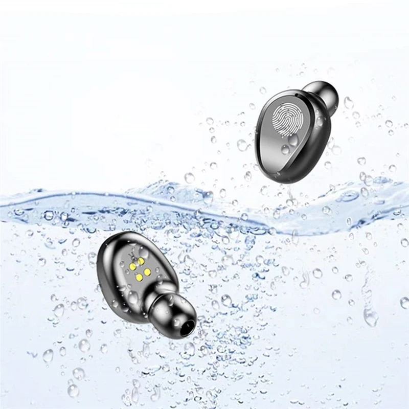 

2021 New Tws Sport Airbuds Led Display Headphones BT 5.0 Headset F9 Wireless Earbuds Mini Earphone Tws F9, Black