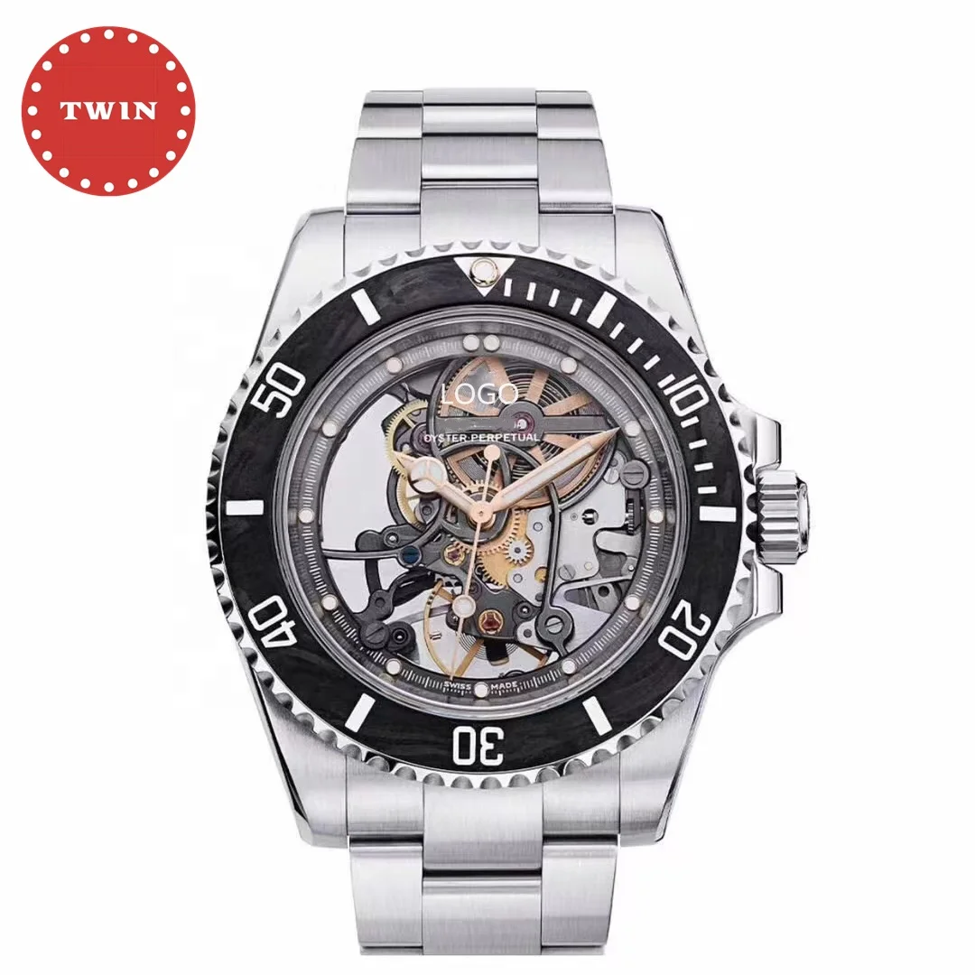 

New version sports Super 114060 3130 Movement 904L 40MM VRF factory transparent Dive Scratch resistant sapphire Watch