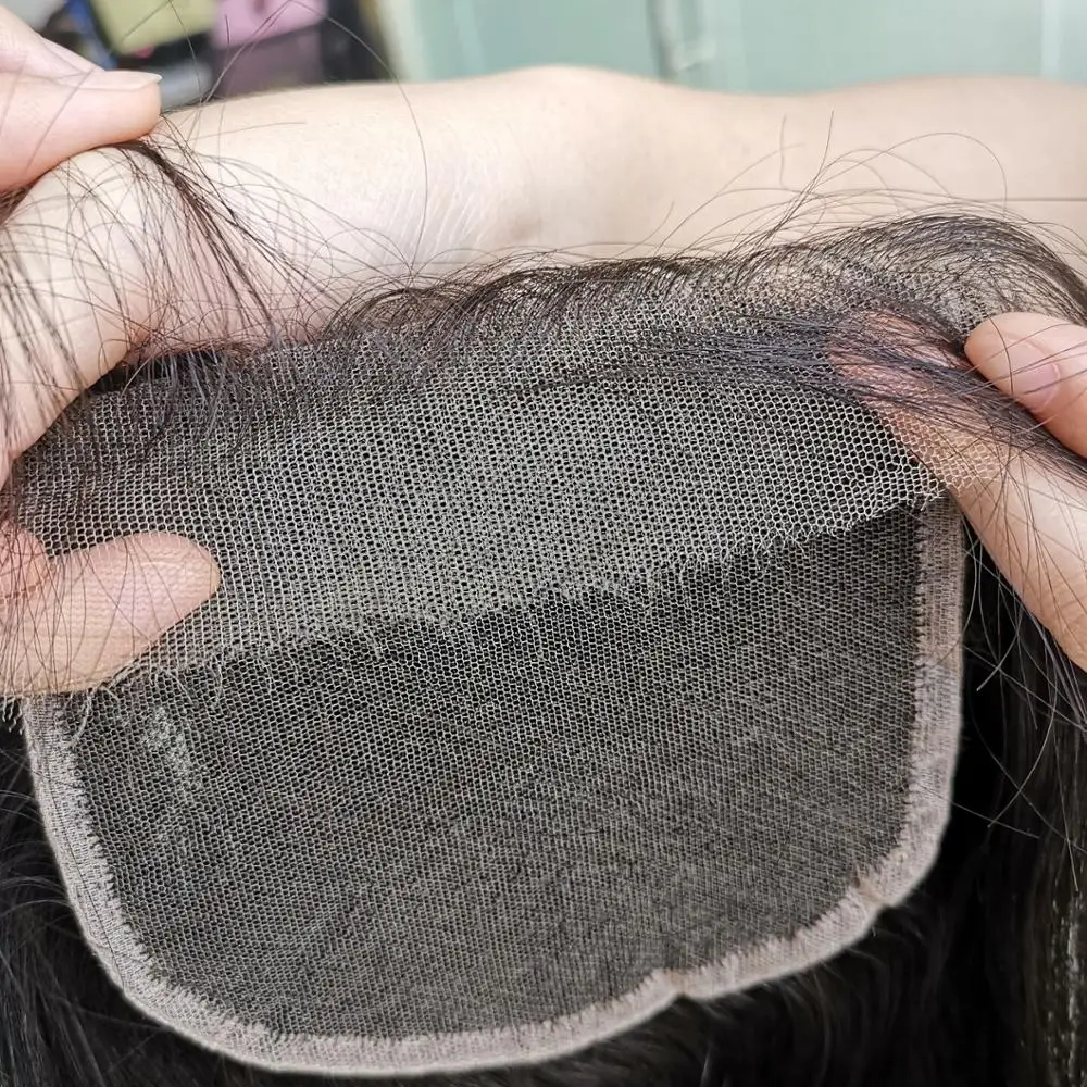 

Cheap Fast Drop shipping Super thin hd lace pre plucked bleached knots raw Chinese hair transparent swiss Hd lace 5x5 closure