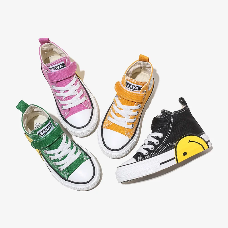 

21165 Wholesale Anti-Slippery Flat canvas sneaker for kids, Picture color