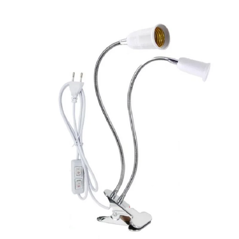 

Double control switch Universal Hose E27 Screw Lamp Base Bracket Clip Lamp Holder