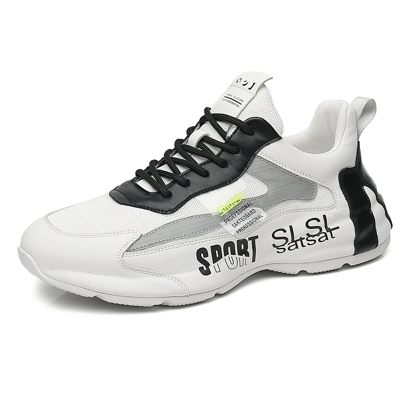 

Custom logo Spring 2022 men's thick soled walking style new bag bottom leather casual shoes breathable oversize summer shoes