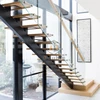 Modern and Luxury Prefabricated l Shaped Wooden Tread Floating Staircase