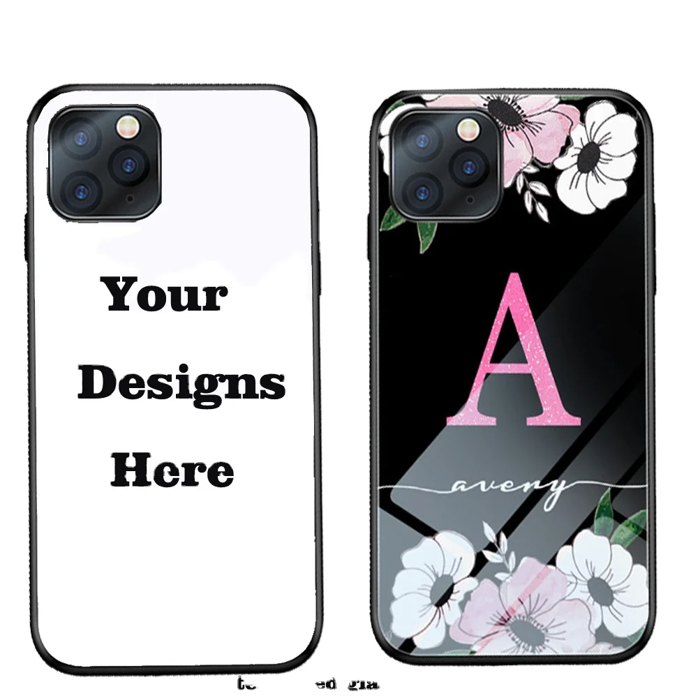 

1 piece drop ship Dropshipping Mini Double-sided Buckle Glass TPU PU Leather printable custom logo Phone Case For Iphone