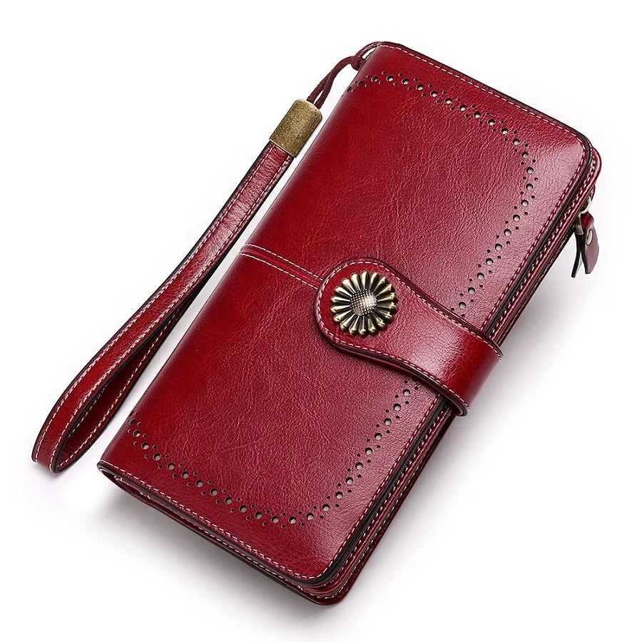 

Women's Wallets, Large Capacity with Gift Box RFID Protection, Genuine Leather for women