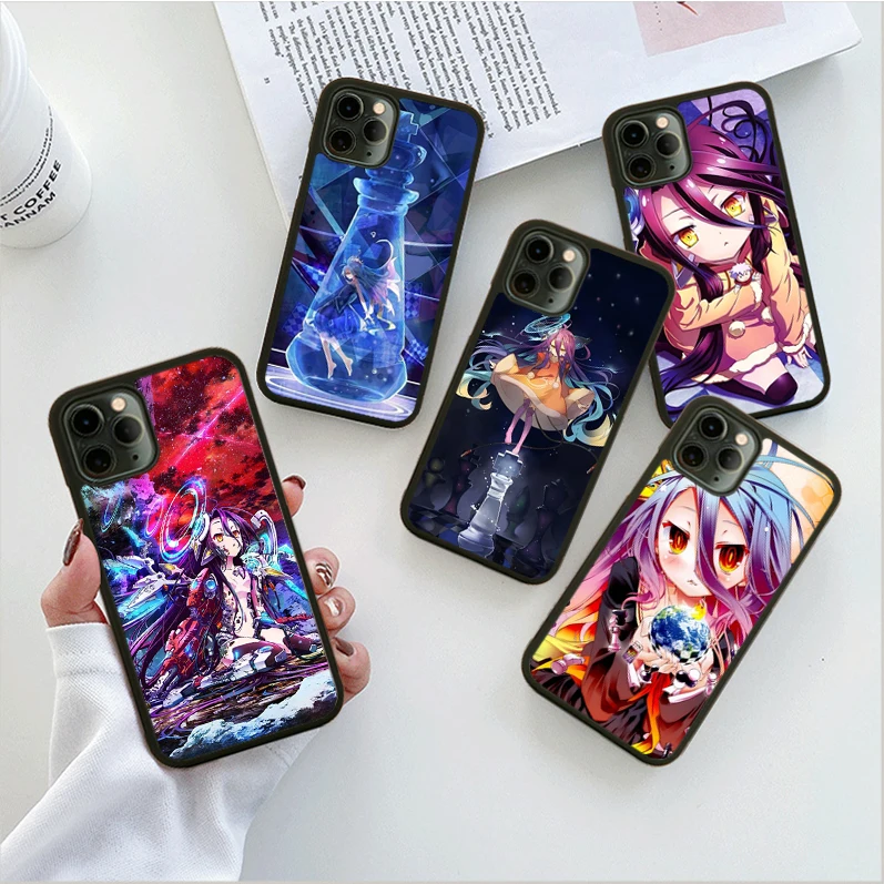 

2022 Most Popular Anime No Game No Life Design TPU+PC Mobile Phone Case For iPhone 8Plus XR 11 12 13 Pro Max Accessories, Black