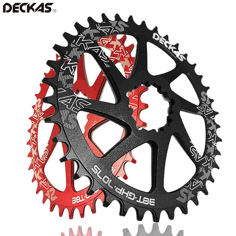 

DECKAS GXP Round/Oval Mountain Bike Chian ring 32/34/36/38T Road Bicycle Chainwheel Fit SRAM GXP XX1 XO1 X1 GX XO X9, Black/red