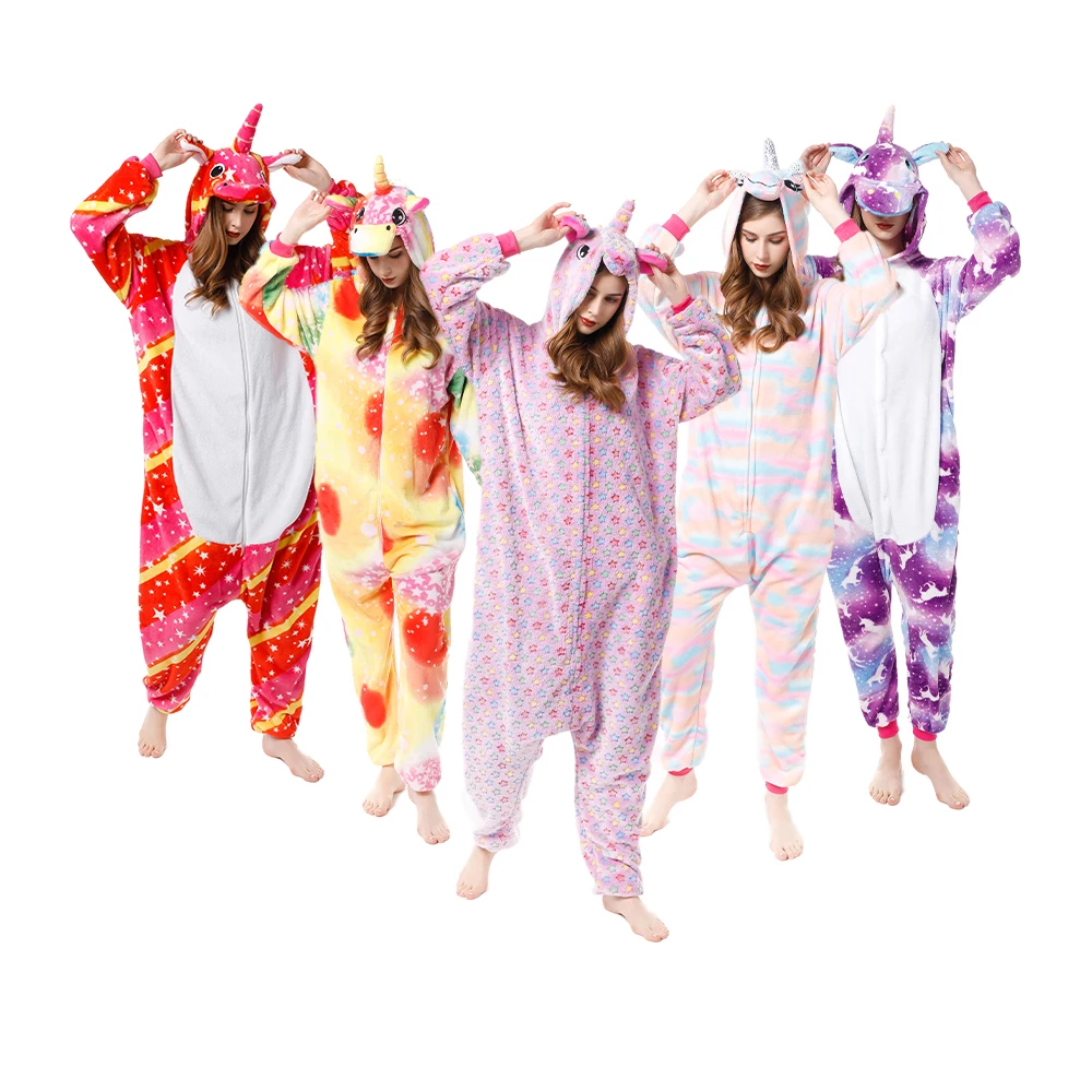 
NLM Wholesale Women onesie animal pajamas costume onesie unicorn pajamas 