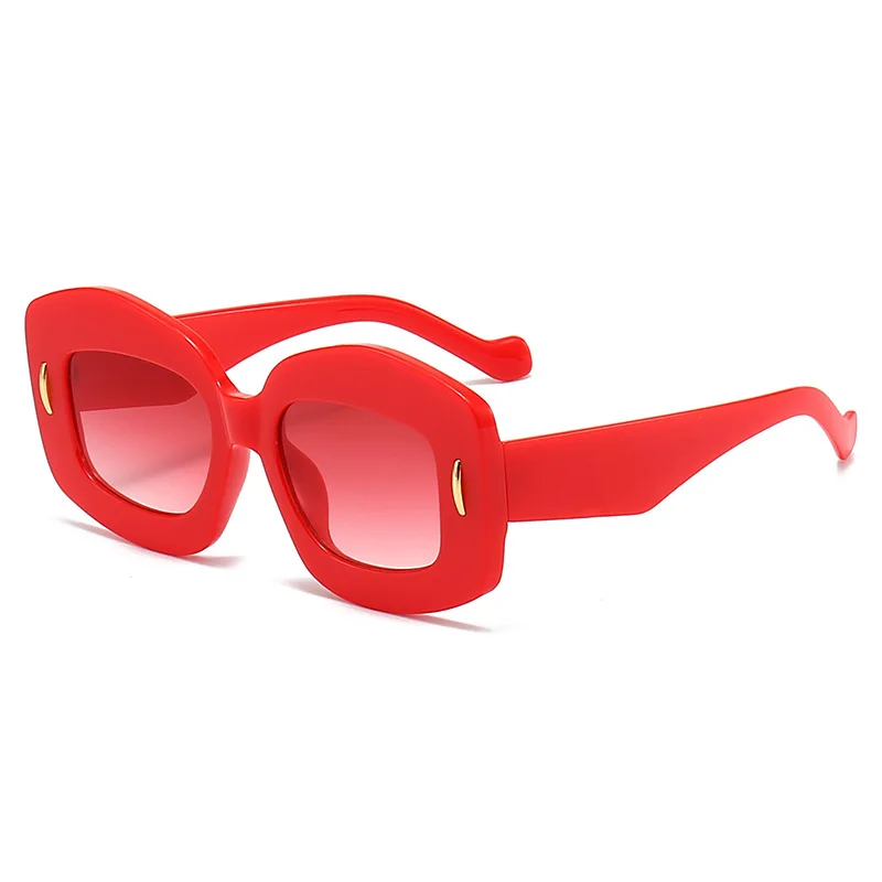 

2130 lunette de soleil Retro red Oversized Cateyes Sunglasses Fashion Vintage Eyewear Sun Glasses UV400 big shades