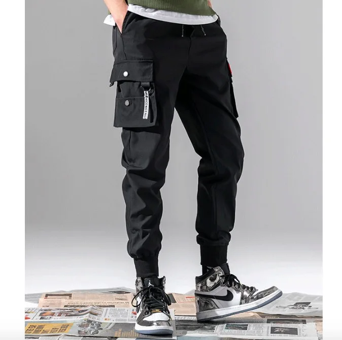 Custom Mens High Quality Cotton Blank Cargo Pockets Casual Jogger Pants