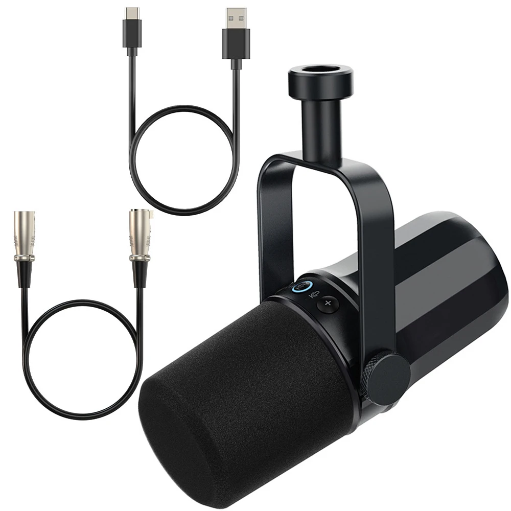 

Professional Microfone Micrfono Micro Phone Studio Podcast Recording Equipment Kit Stand Gaming USB XLR Dynamic Mic Microphone