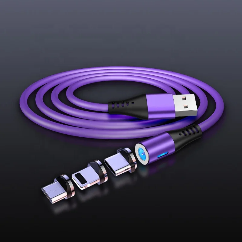 

Wholesale cheap on-stock led lighting cable micro usb cell phone accessories magnetic fast charging micro/usb c/ios data cable f