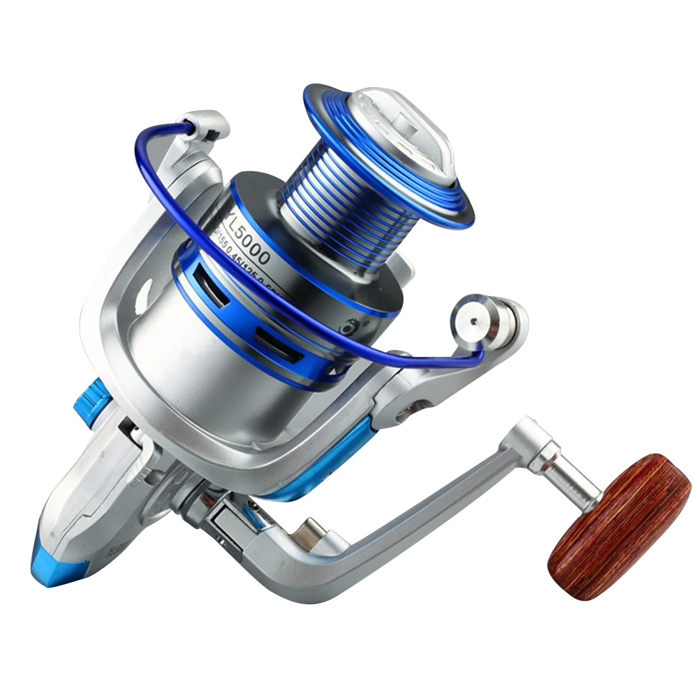 

Peche Aluminum Fishing Reel 3BB Surfcasting Double Colors Pancing Fish Wheel Sea Bream Wheel, Blue+silver