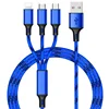Factory 3A fast charging multi USB Charger Type C Micro USB 3 IN 1 USB Data Cable