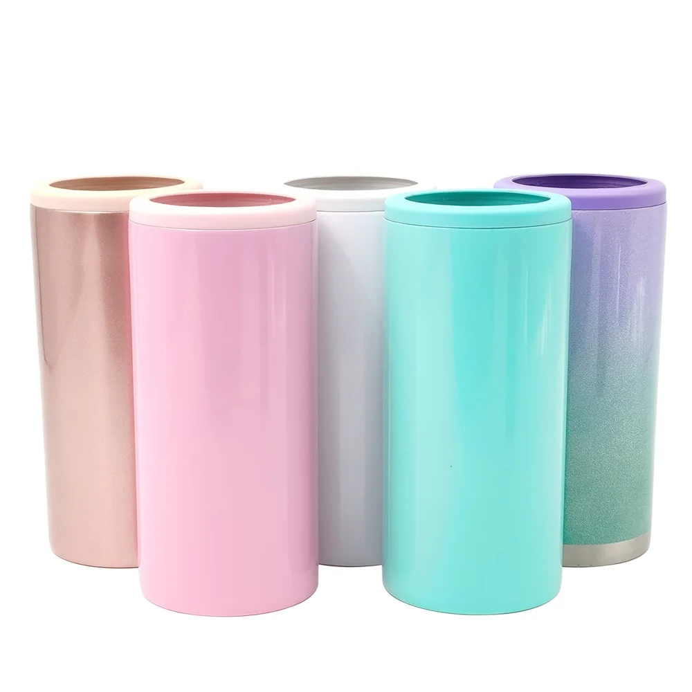

4 in 1 Can Cooler Insulated Sublimation Blank Beer Stainless Steel Slim Can Cooler
