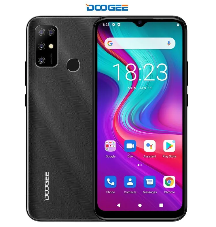 

Wholesale DOOGEE X96 Pro 4GB+64GB 6.52 inch Water-drop Screen Android 11.0 SC9863A OCTA-Core OTG Dual SIM Smartphone 4g Phones
