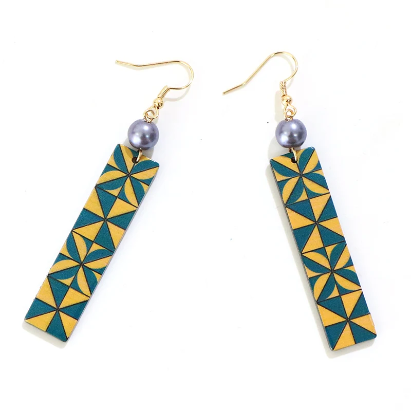 

komi Latest Design wholesale Resin Drop Earrings Geometric statement earring, Shown