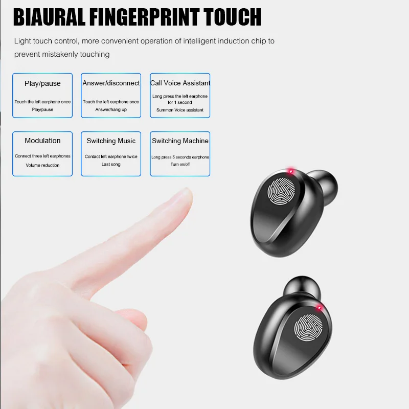 F9,F9-5 Tws Bt Earphone V5.0 Stereo 