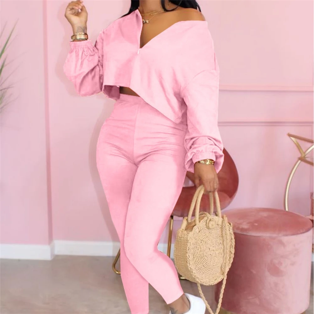 

BE-20090734 X00327L New arrival women two-piece set+Solid color temperament casual two - piece long - sleeved pantsuit, Black