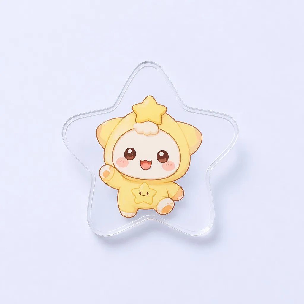 Five-Pointed Star Mascot Transparent Card